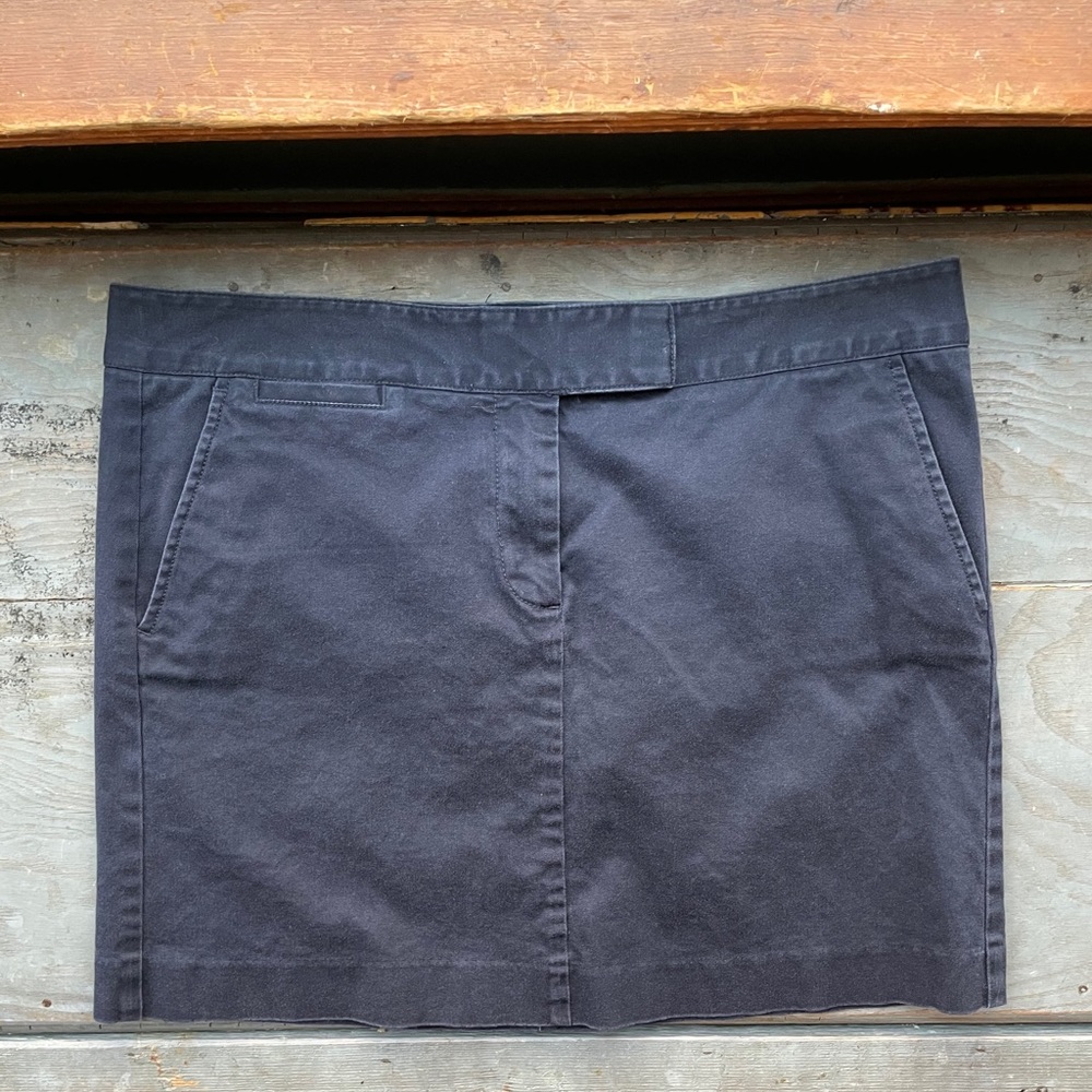 J. Crew Black Cotton Blend Mini Skirt